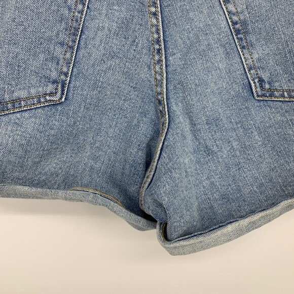 Old Navy Denim Shorts High Rise OG Straight Blue Cuffed NWT - Picture 11 of 11